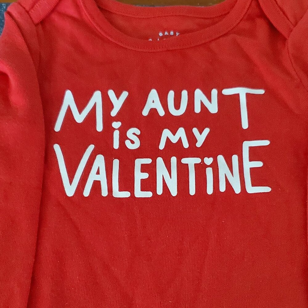 Valentines Day Onesie by Cat & Jack  12 mos  New with Tags - Picture 5 of 7